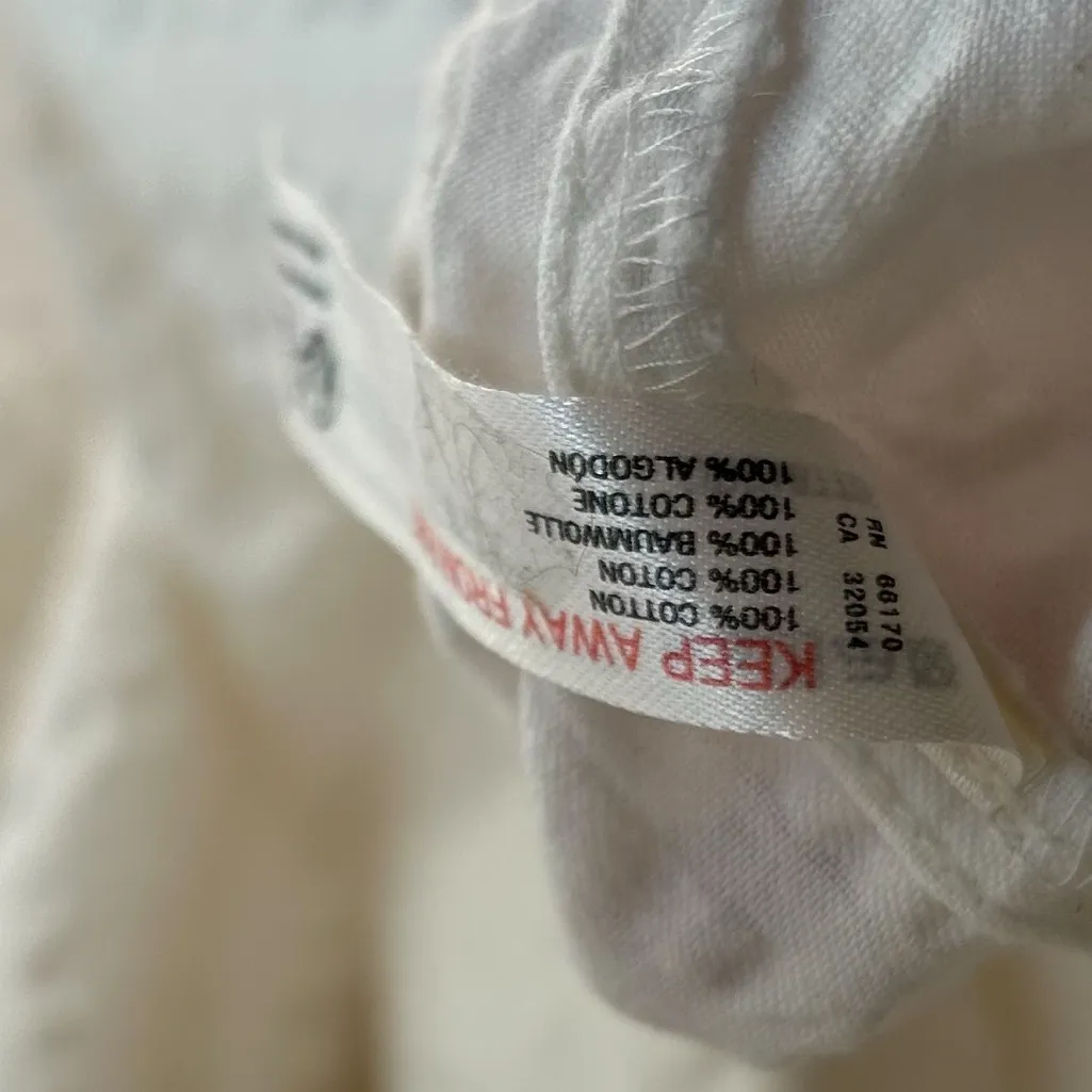 Free People Poppy Midi Dress Coconut Milk White Cotton Sz Large - Image 9