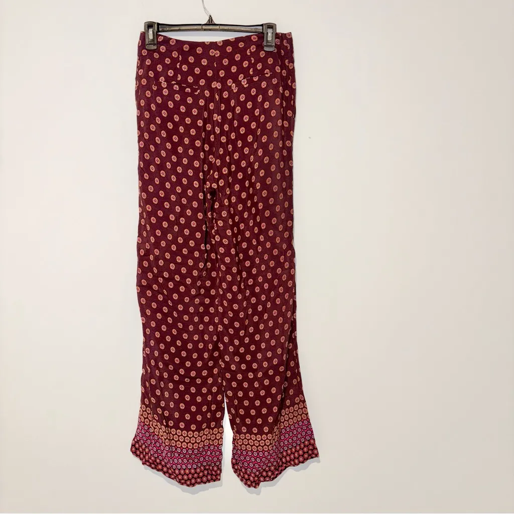 Anthropologie Marsden Wide-Leg Pants‎ Geo Print Red orange size 2 - Image 4