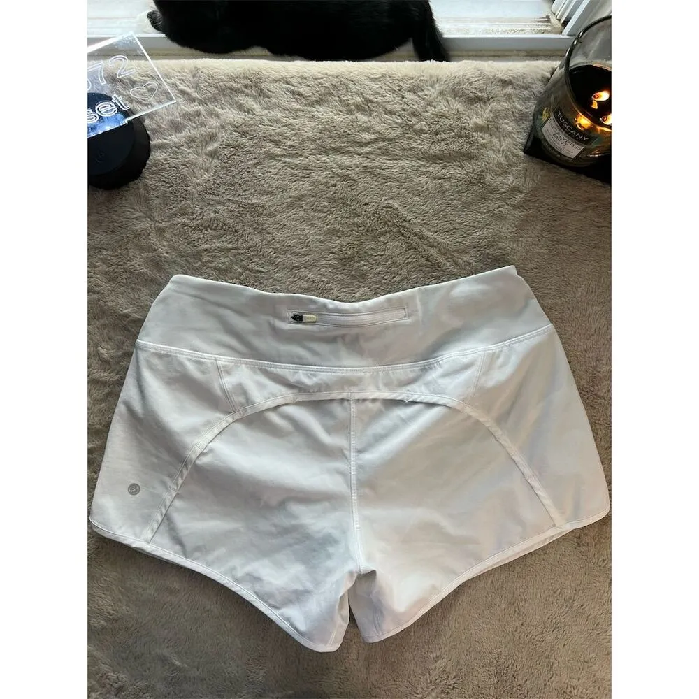 CRZ YOGA Women's High-Rise Lined Biker Shorts White Size 6 Standard Acti… - Image 3