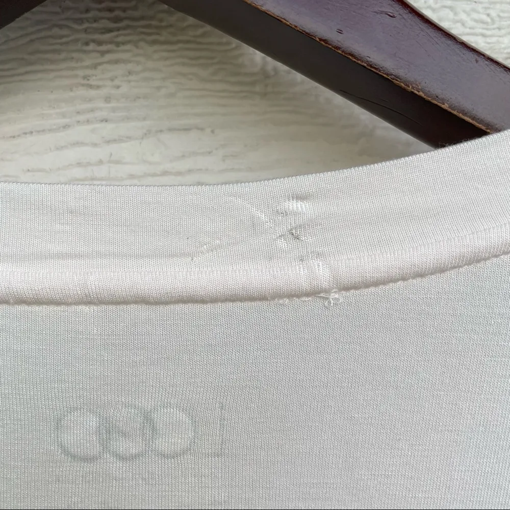 LOGO Lori Goldstein Women’s Tunic Shirt Cream 3/4 Sleeve Asymmetrical Hem Large - Image 10