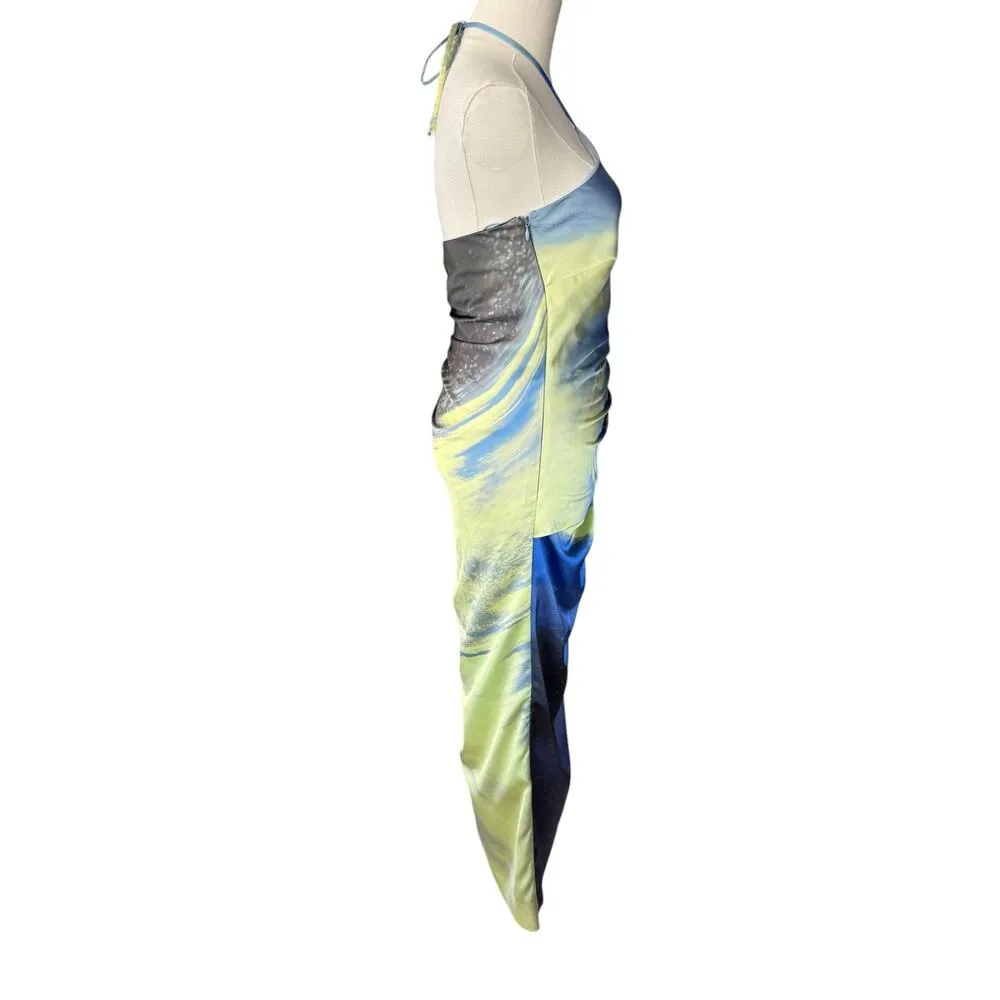 Jonathan Simkhai Hansel Midi Dress Marina Blue Print Size 0 - Image 7