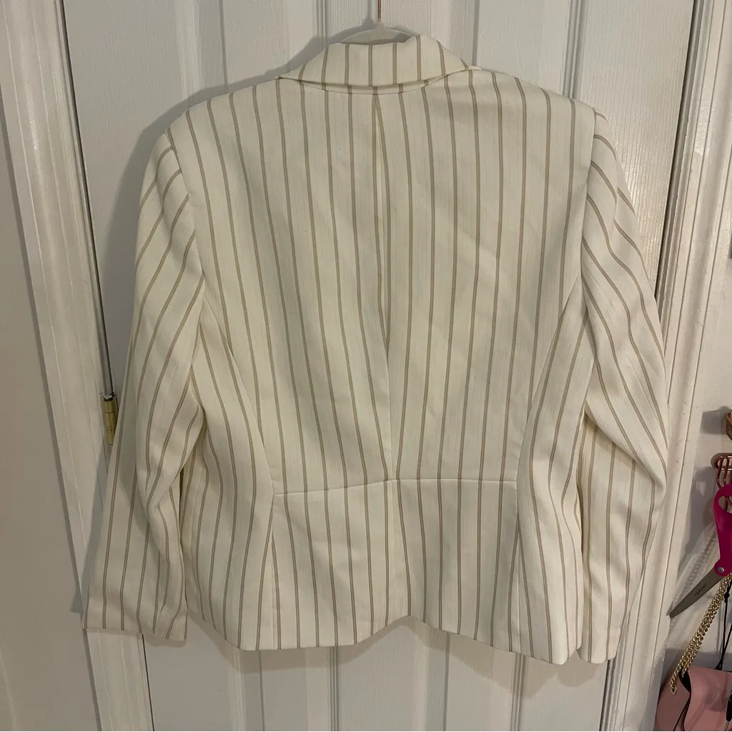 Anne Klein Ivory Striped Blazer - Image 5