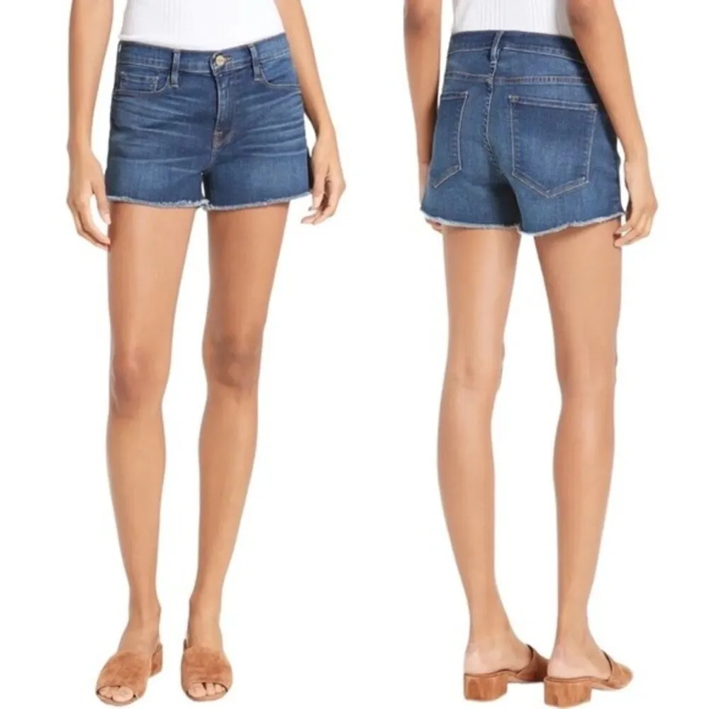 NWT Frame Denim Le Cutoff Jean Shorts Williams Distressed Wash Size 24 | 00 NEW - Image 15