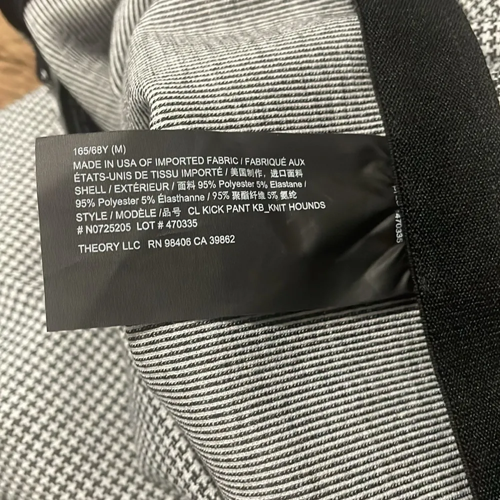 💙 Theory Houndstooth Cropped Kick Pull On Pant - Image 5