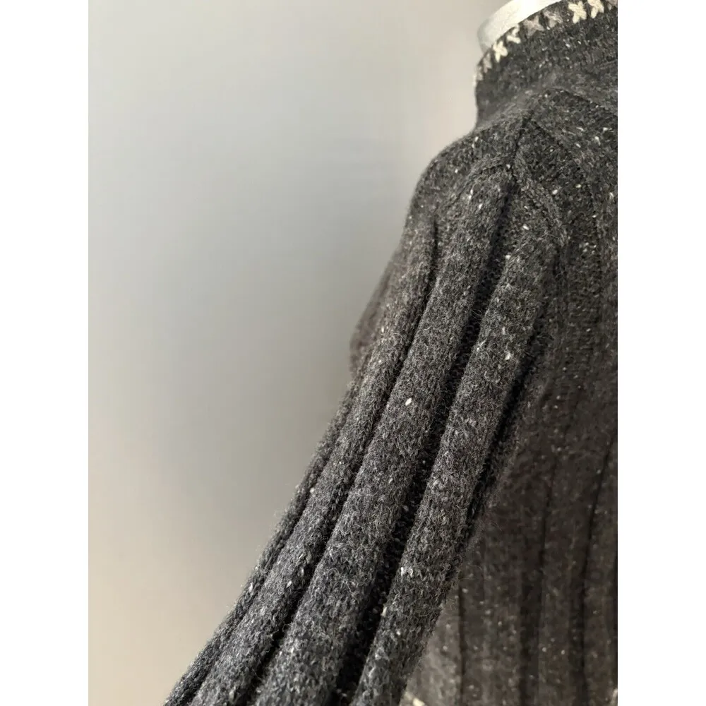 Woolrich Sweater Womens S Gray Wool Blend 1/4 Zip Pullover Nordic Outdoor Winter - Image 6