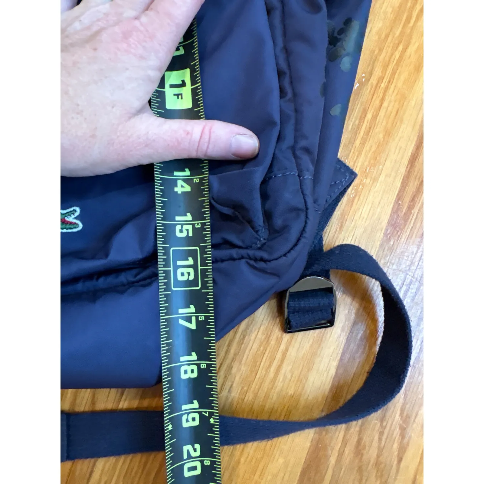 Lacoste Backpack Navy Blue Disney Mickey Mouse Print Nylon‎ Adventure Travel Bag - Image 7