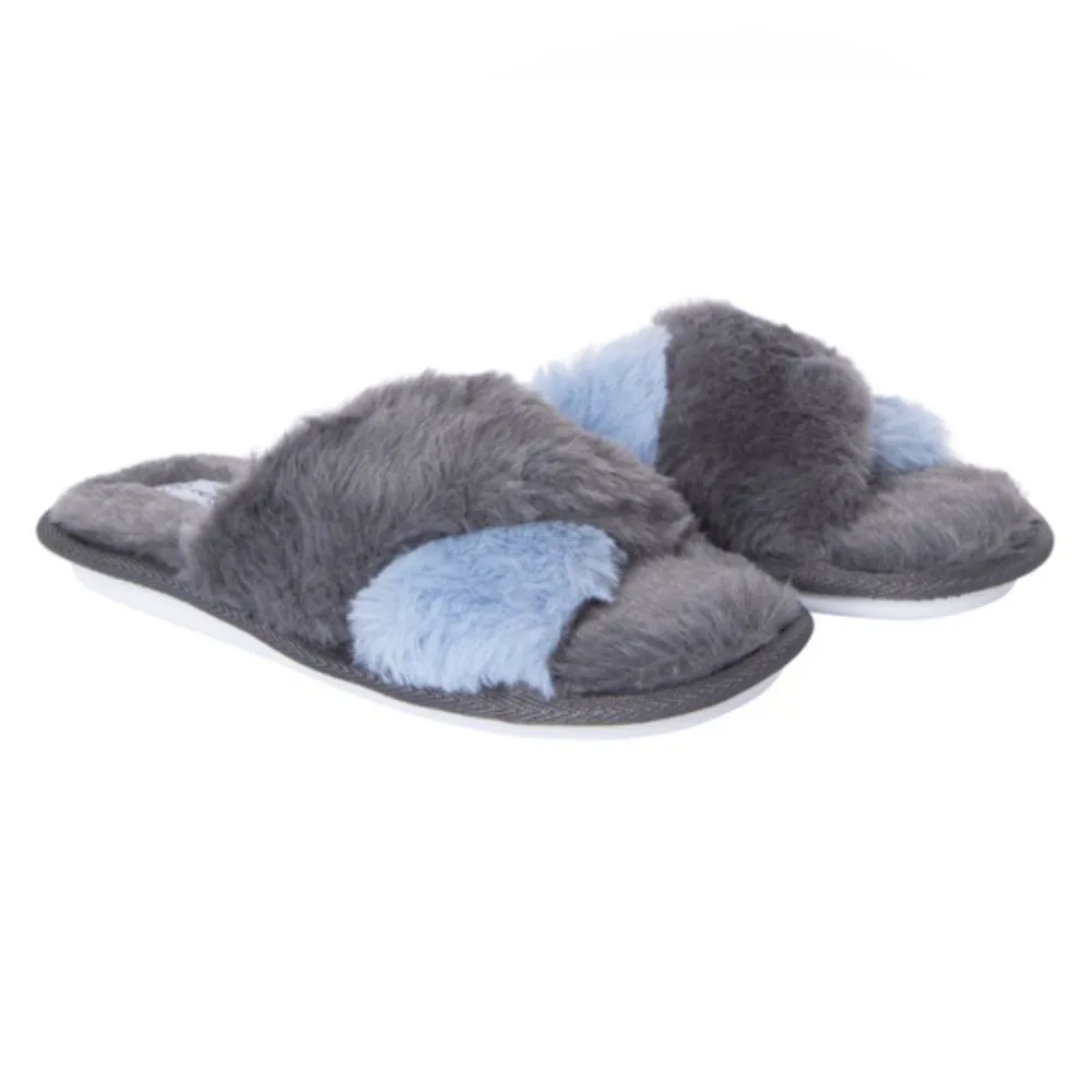 Women's gray faux fur x - Image 4
