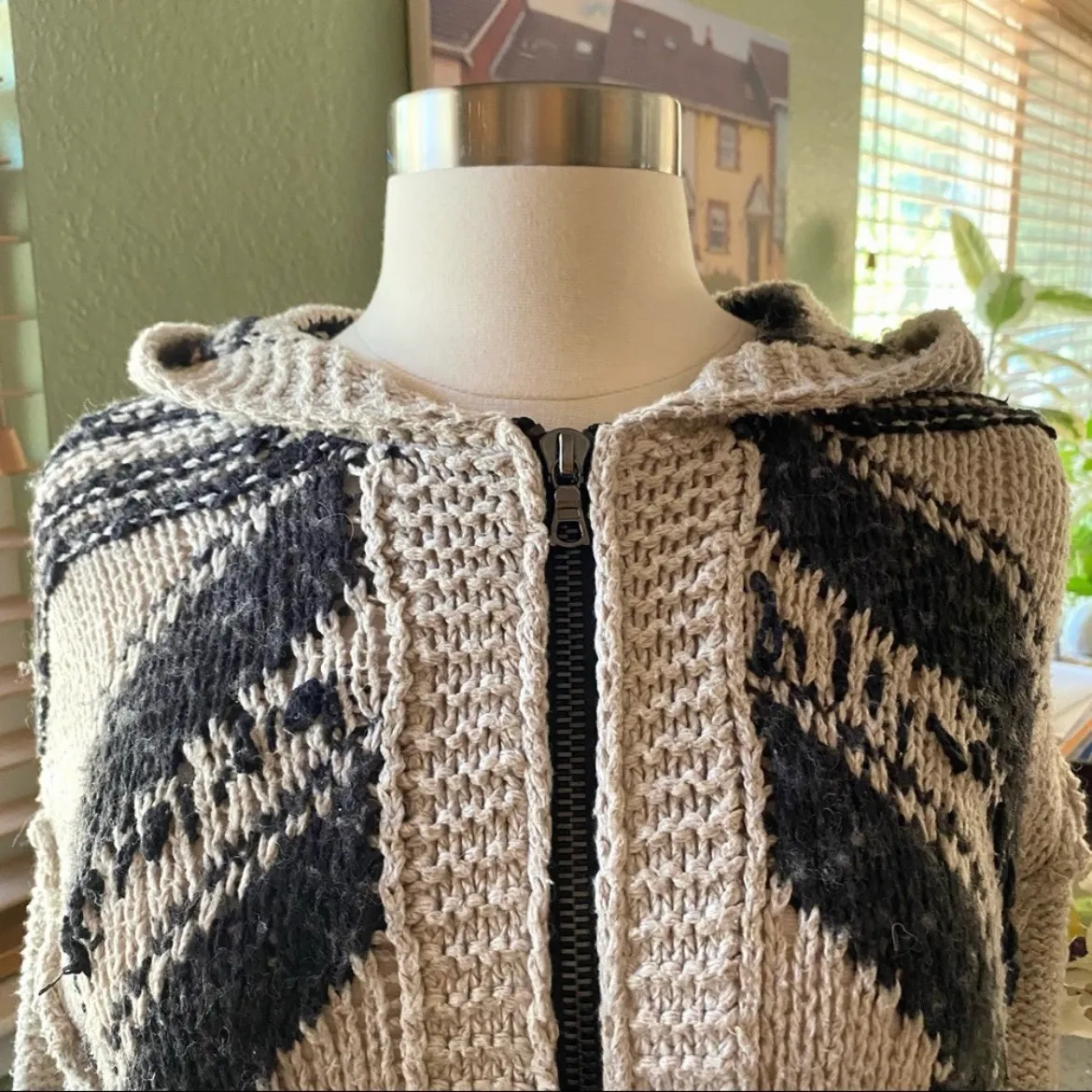 Fringe Zip Up Sweater - Image 5