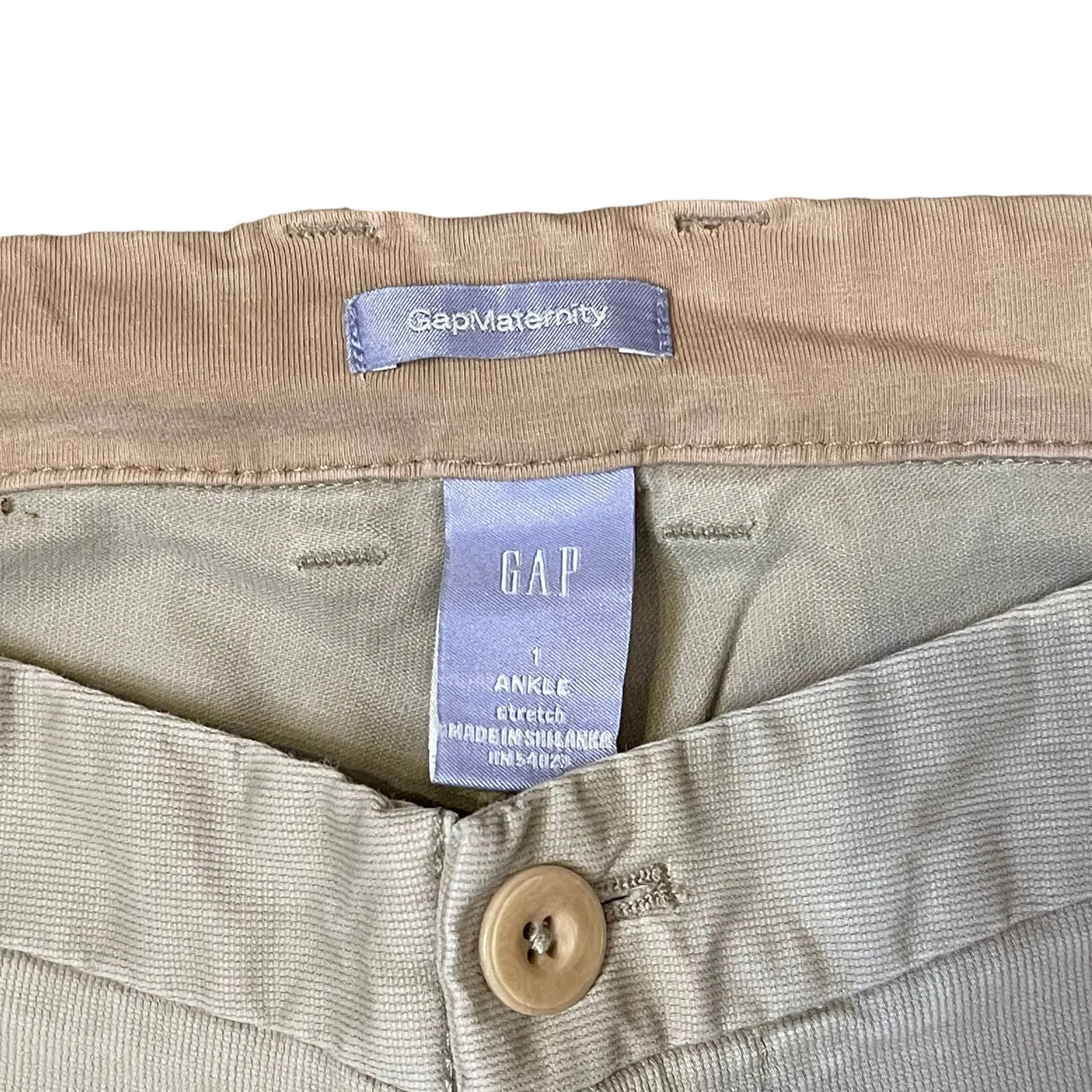 Gap Maternity Ankle Stretch Pants Straight Leg Flap Pockets Women Size 1‎ - Image 6