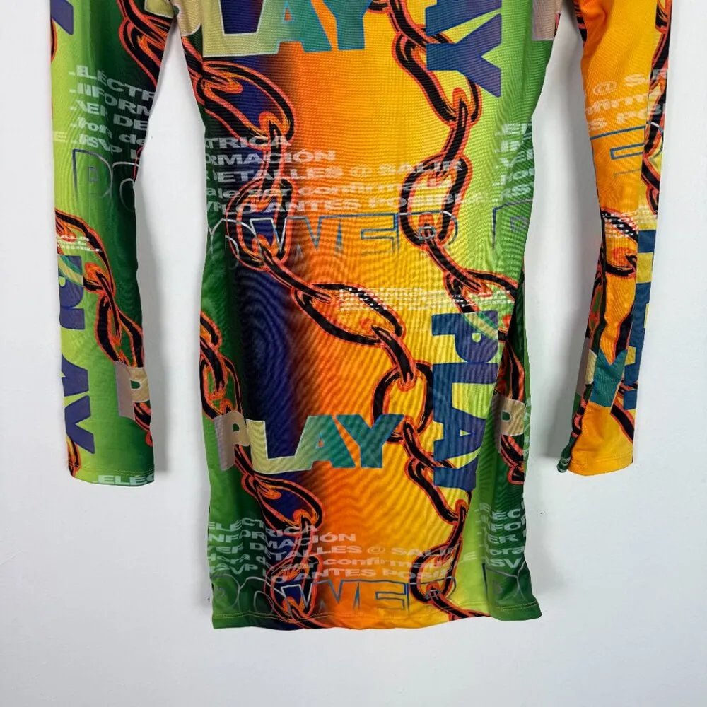 NWOT ASOS ASYOU Bandeau Insert Dress in Play Print Mini Orange Size 2 NEW - Image 12