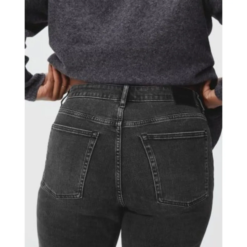 Everlane The Curvy Cheeky Straight Jean Stretch Washed Black Size 34 - Image 3