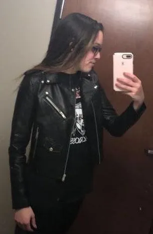 AFTF basic outerwear Leather Jacket - Image 2