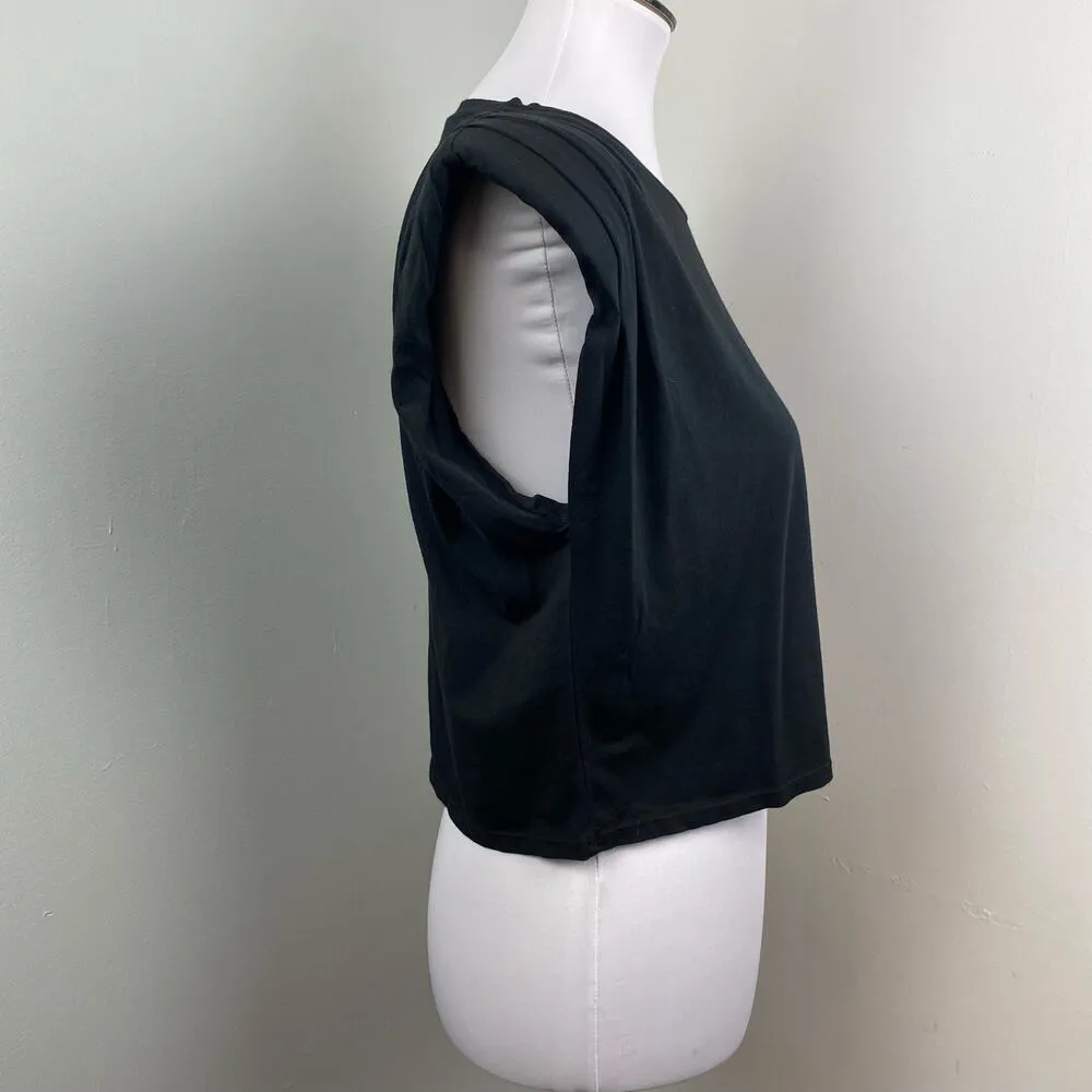 St. Roche Black Echo Cropped Muscle Tee Medium - Image 5