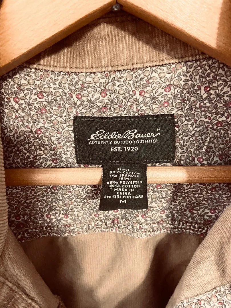 Eddie Bauer Corduroy tan  button up  jacket - Image 4
