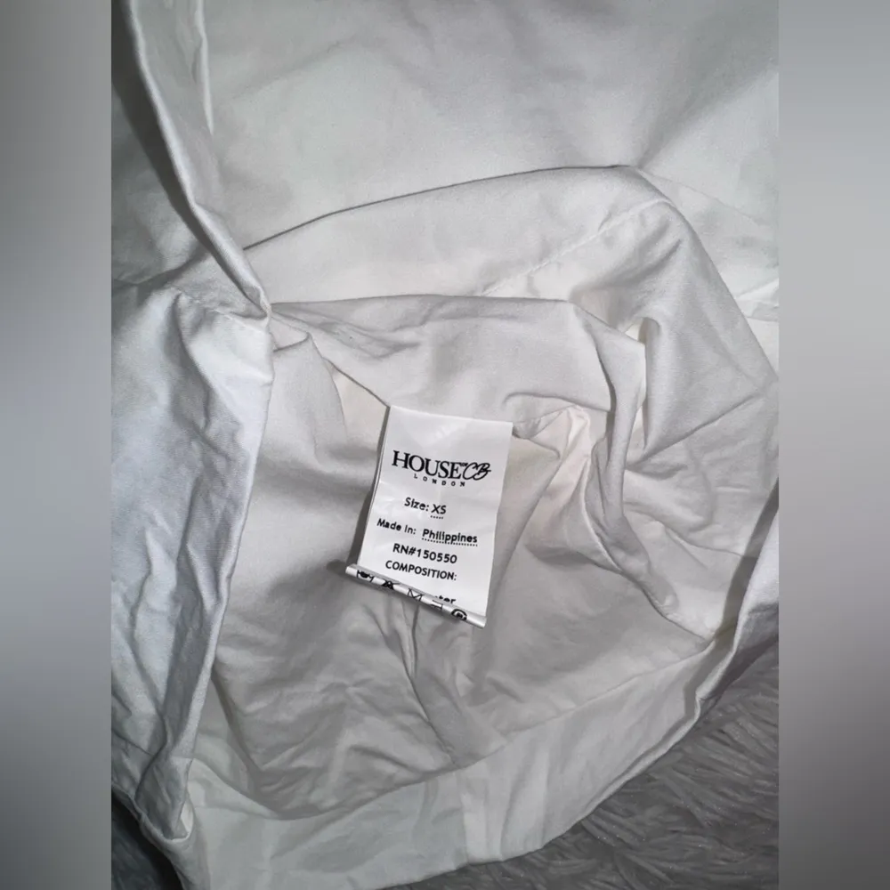 NWOT House of CB Elsie White Puff Sleeve Corset Dress Size Small - Image 8