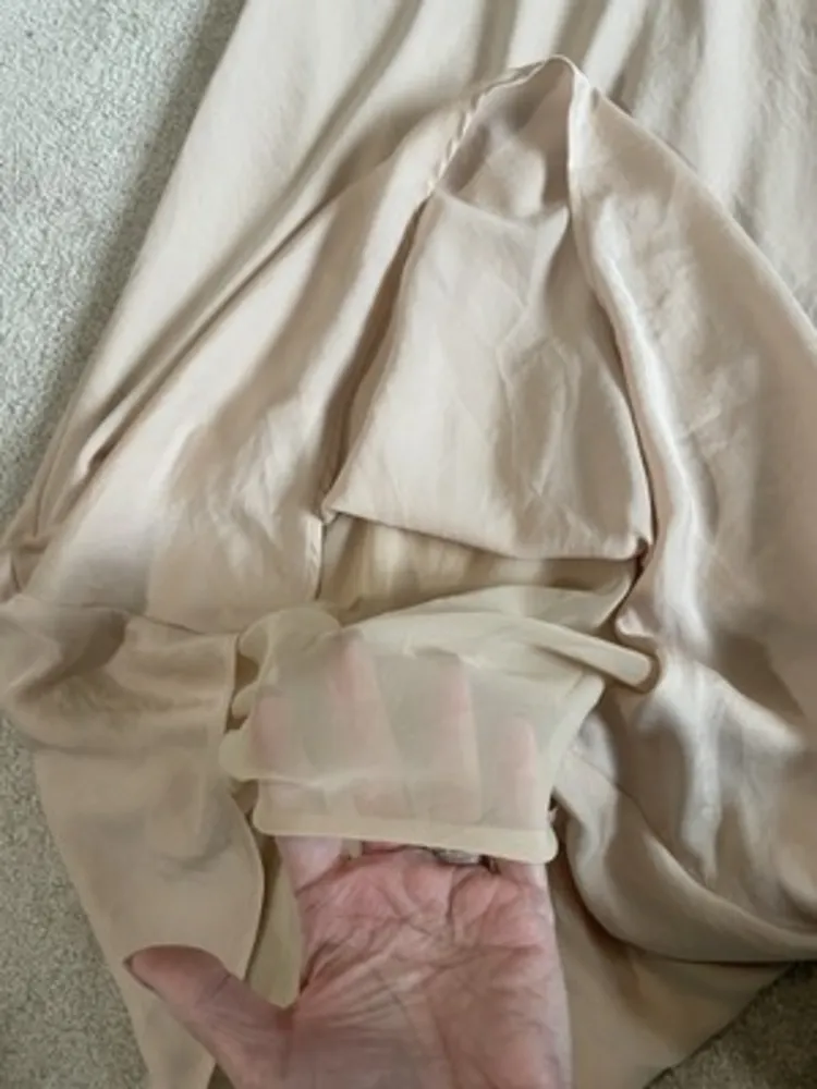 Avec Les Filles Dress Washed Statin Bias Slip Maxi Dress Size‎ M Light Pink - Image 7