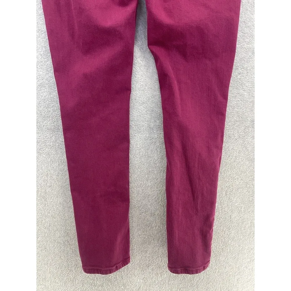Lucky Brand Jeans Women's Solid Magenta Lolita Skinny Size 8 Cotton Blend - Image 5