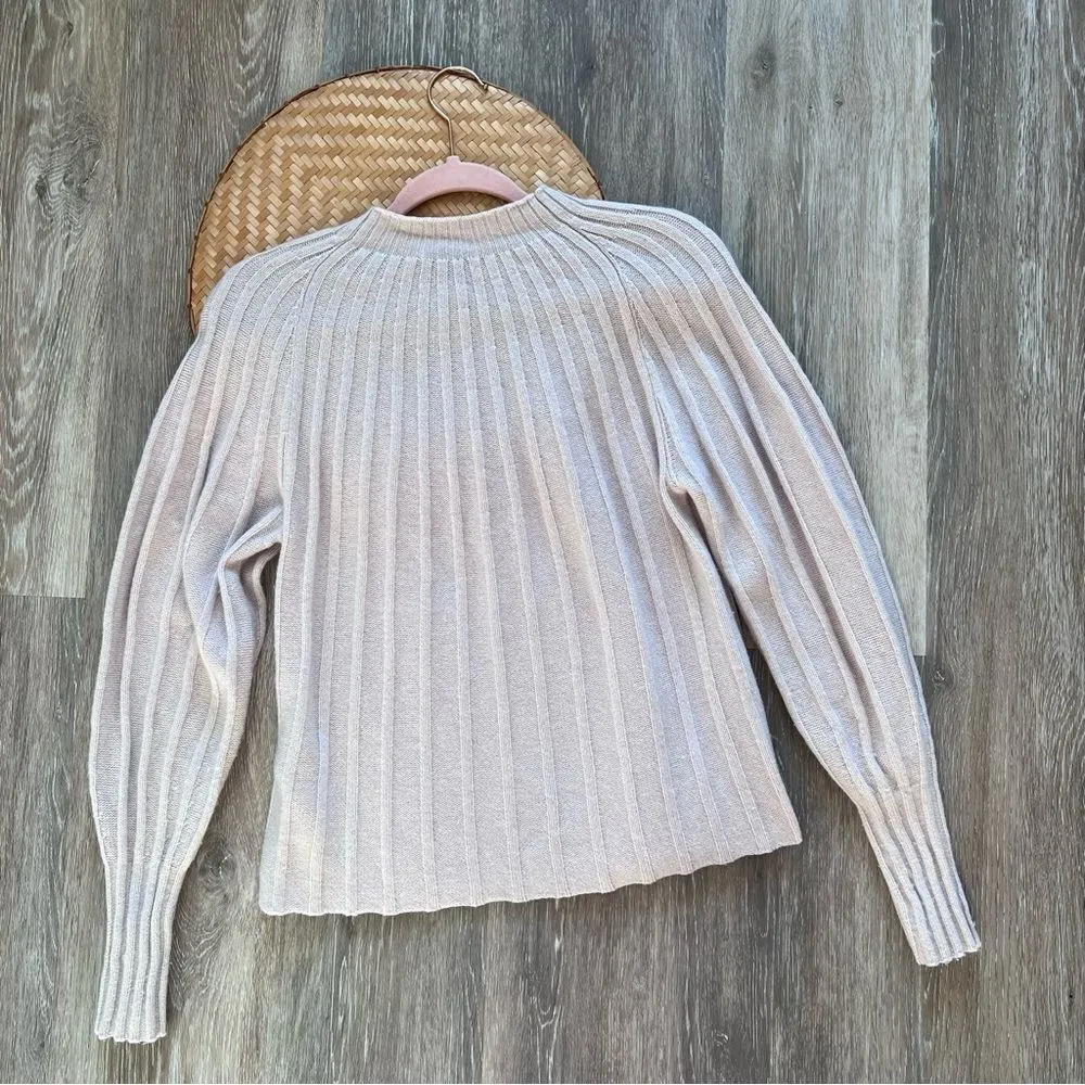3.1 Phillip lim wool & cashmere ribbed mock neck sweater balloon sleeve size‎ L - Image 6