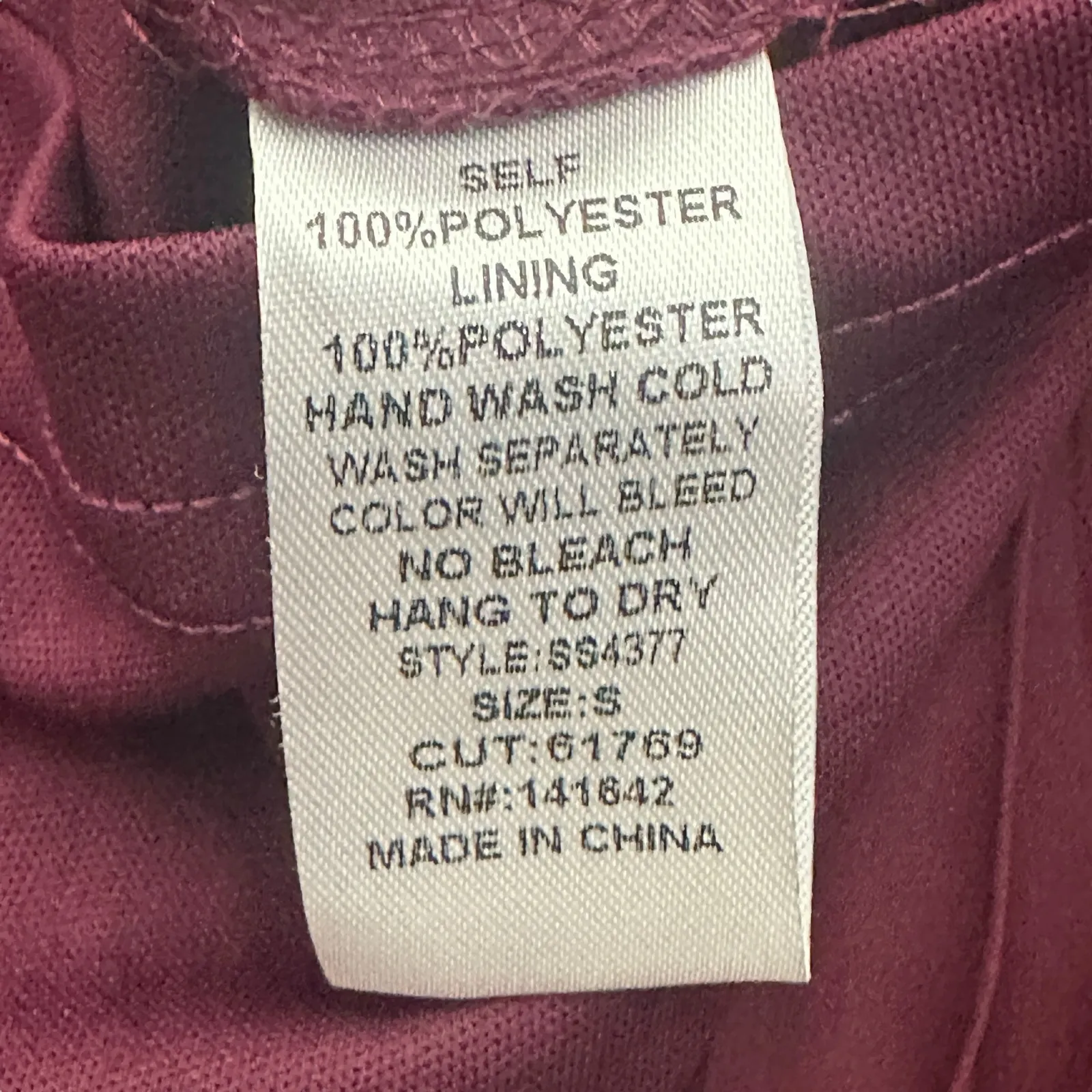 NWT She + Sky Pleated Romper Womens L Purple Long Sleeve V-Neck Flowy Romantic - Image 6