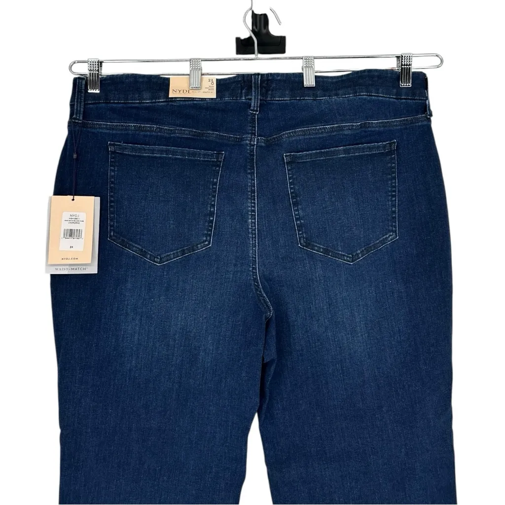 NYDJ Waist-Match Relaxed Flared Jeans size 2X in Underground Medium Wash Ankle - Image 6