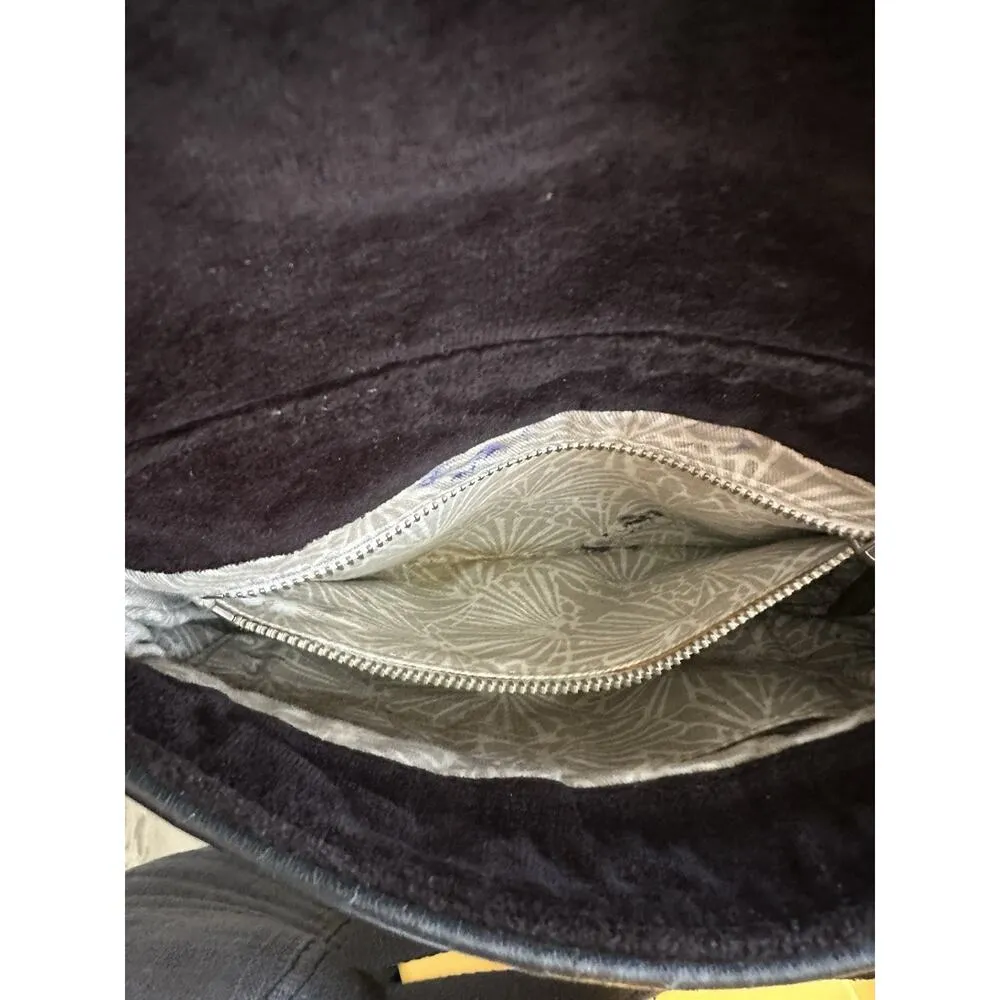 Vintage Juicy Couture Black Velour Crossbody Bag Purse Bow Charm Logo Rare Y2K - Image 11