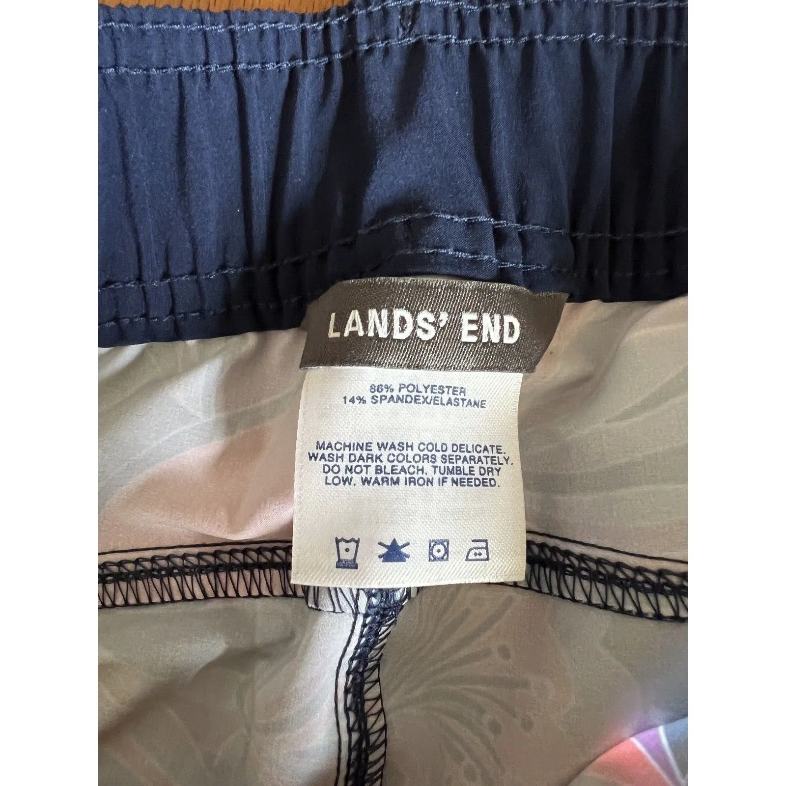 Lands’‎ End Swim Shorts Women Size 24W tropical paisley Floral Pockets - Image 3