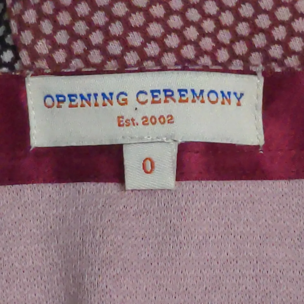 Opening Ceremony Womens Pencil Skirt Red Black Geometric Knee Length USA 0 - Image 5