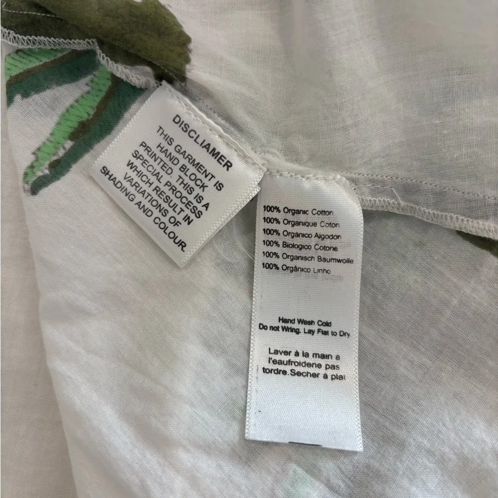 Emerson Fry Curation Bardot Top Palm Trees White Size M - Image 8