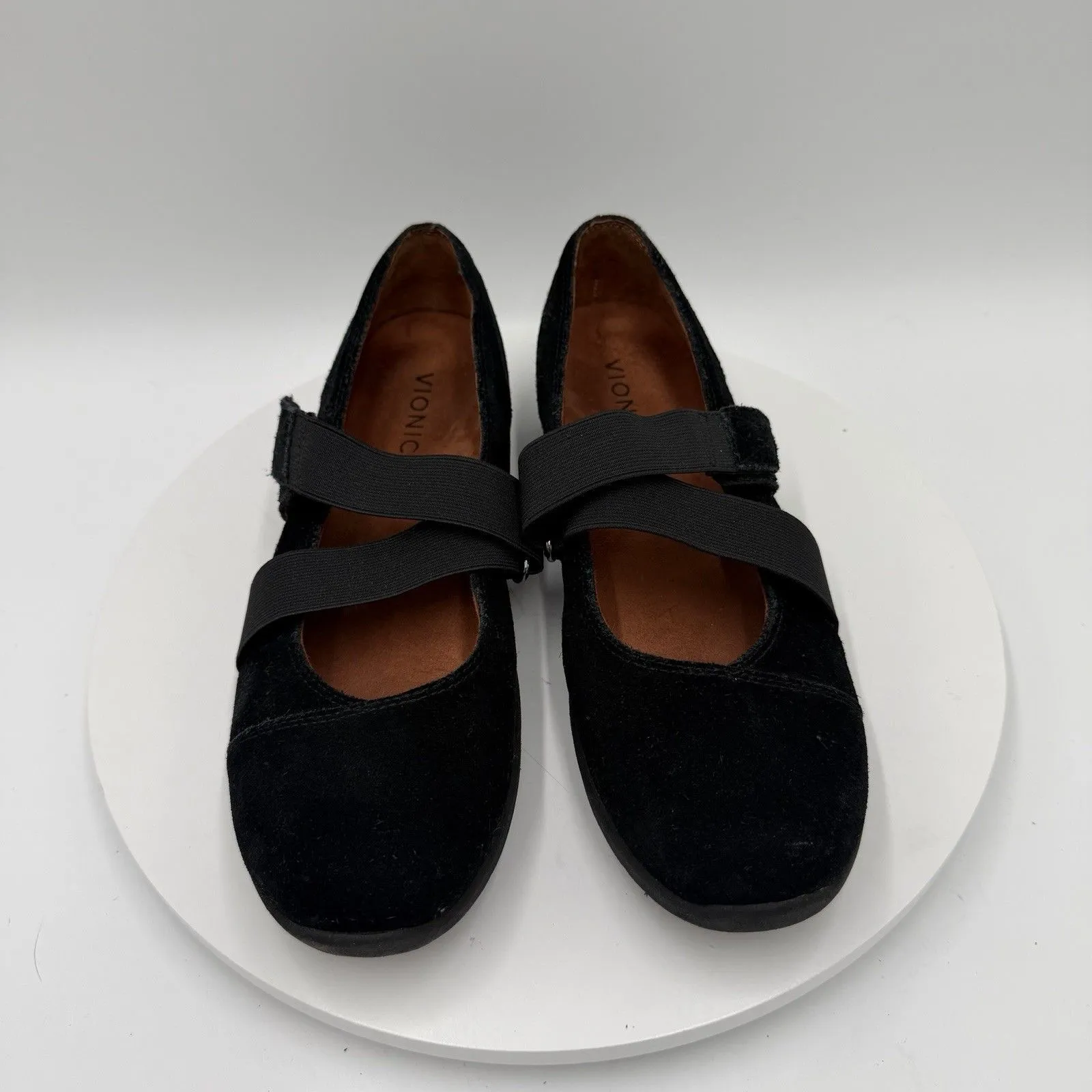 Vionic Shelby Mary Jane Black Suede Flats Women’s Size 8.5M - Image 3