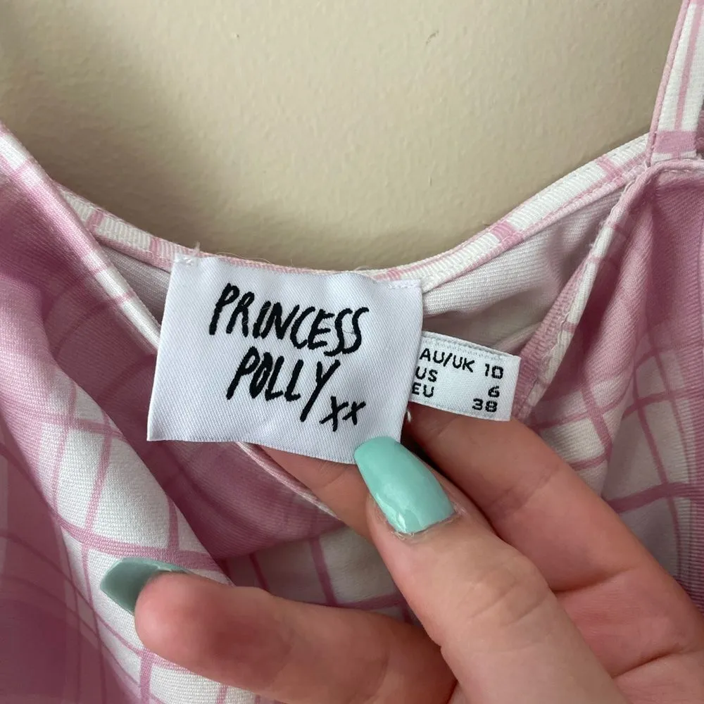 princess polly pink plaid dress - Image 3