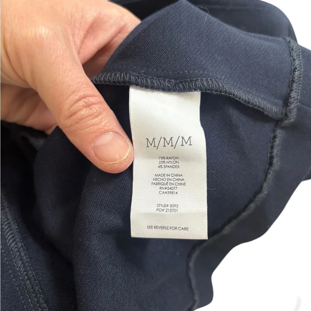 Cabi Lido Knit Jacket Navy Blue Button Up Mid-Length Coat Size M - Image 8