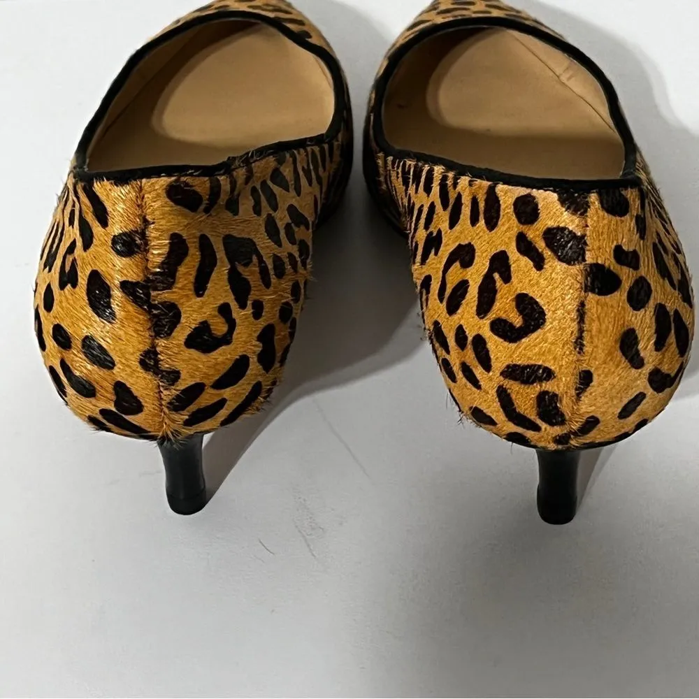 NM Neiman Marcus Calf Hair Kitten Heel Pumps - Image 3