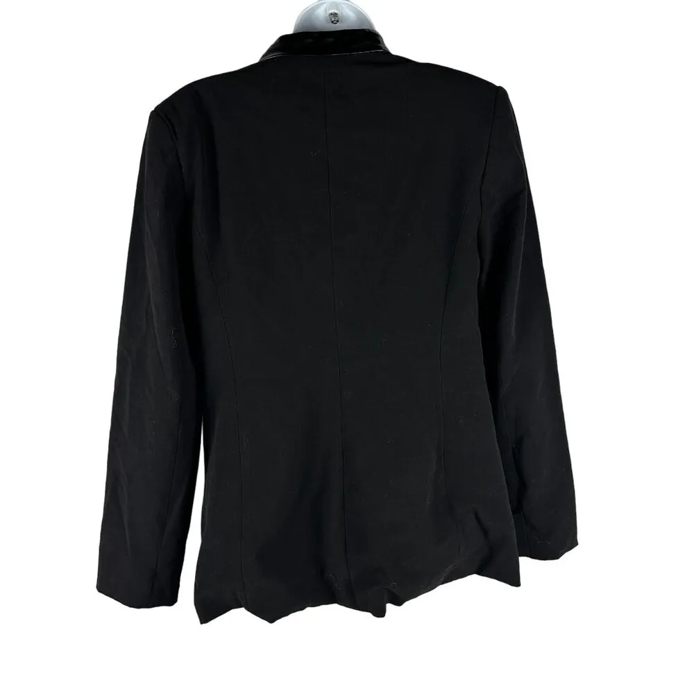 T Tahari Womens Black Blazer Jacket Size L Polyester & Rayon Blend - Image 2