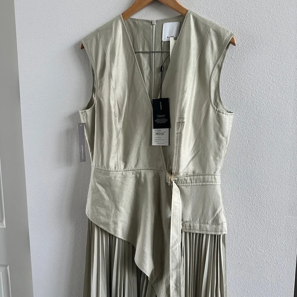 Anthropologie Acler Ellenbrook Maxi Dress Stone size US 12 New - Image 4