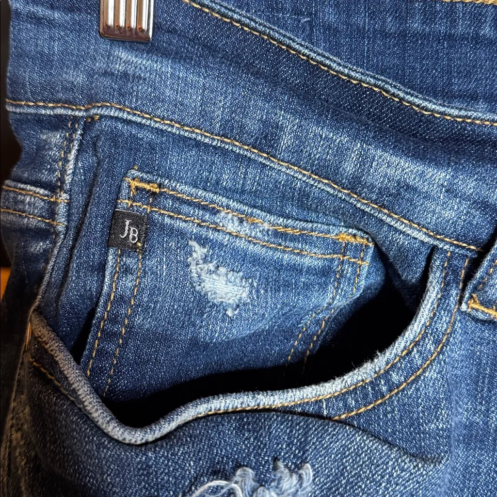 Judy Blue High Rise Patch Destroyed Woman’s Denim Shorts Size 1XL - Image 5