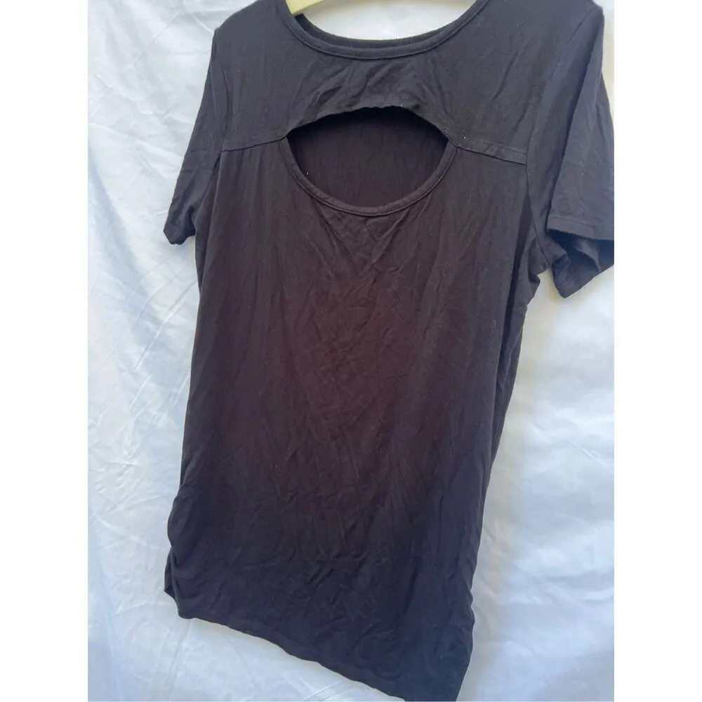 Simlu Black Woman’s Shirt With Open Back Size XL - Image 6