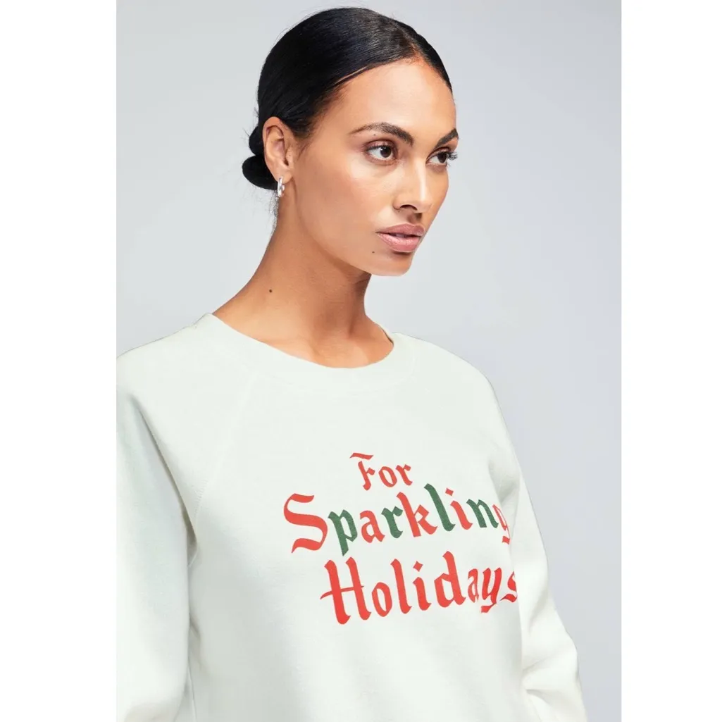 NWT Wildfox Sparkling Holidays Sweatshirt Oversized Small - Image 5