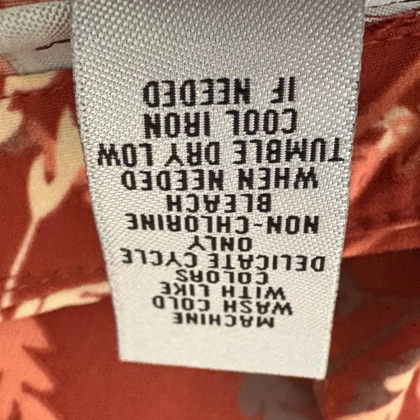 Catherines Women Boho Button Tunic Top 2X Rust Abstract Leaf Print Whimsy Earthy - Image 5