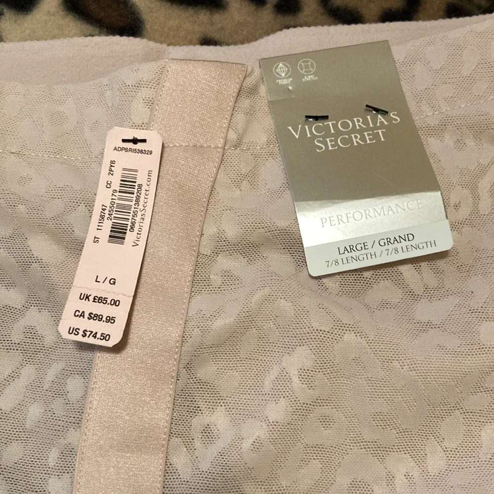 VICTORIA'S SECRET PINK TOTAL KNOCKOUT VS PINK SHEER LEOPARD PRINT Tights Size L - Image 10