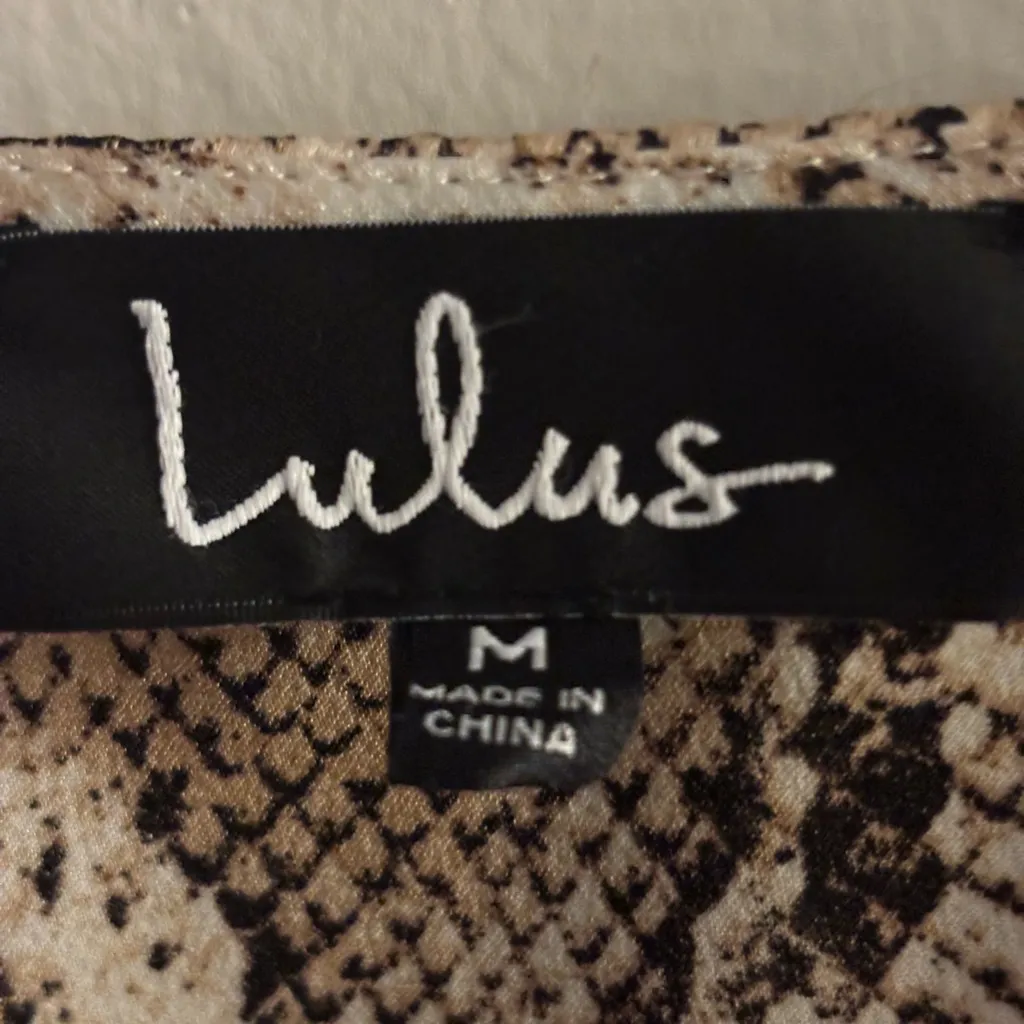 Lulus Snake Print Romper Size Medium - Image 7