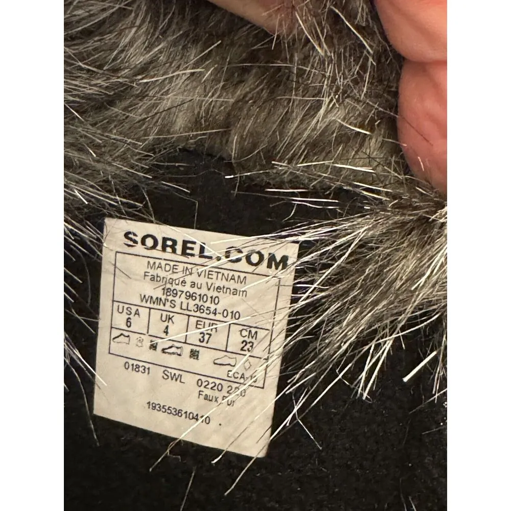 Sorel Womens‎ Tofino II Faux Fur Cuff Waterproof Boot Size 6 Black - Image 9