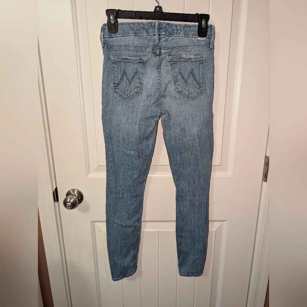Mother The Looker Cropped Jeans W25 Wash Well Played Blue Size 25 - Image 2