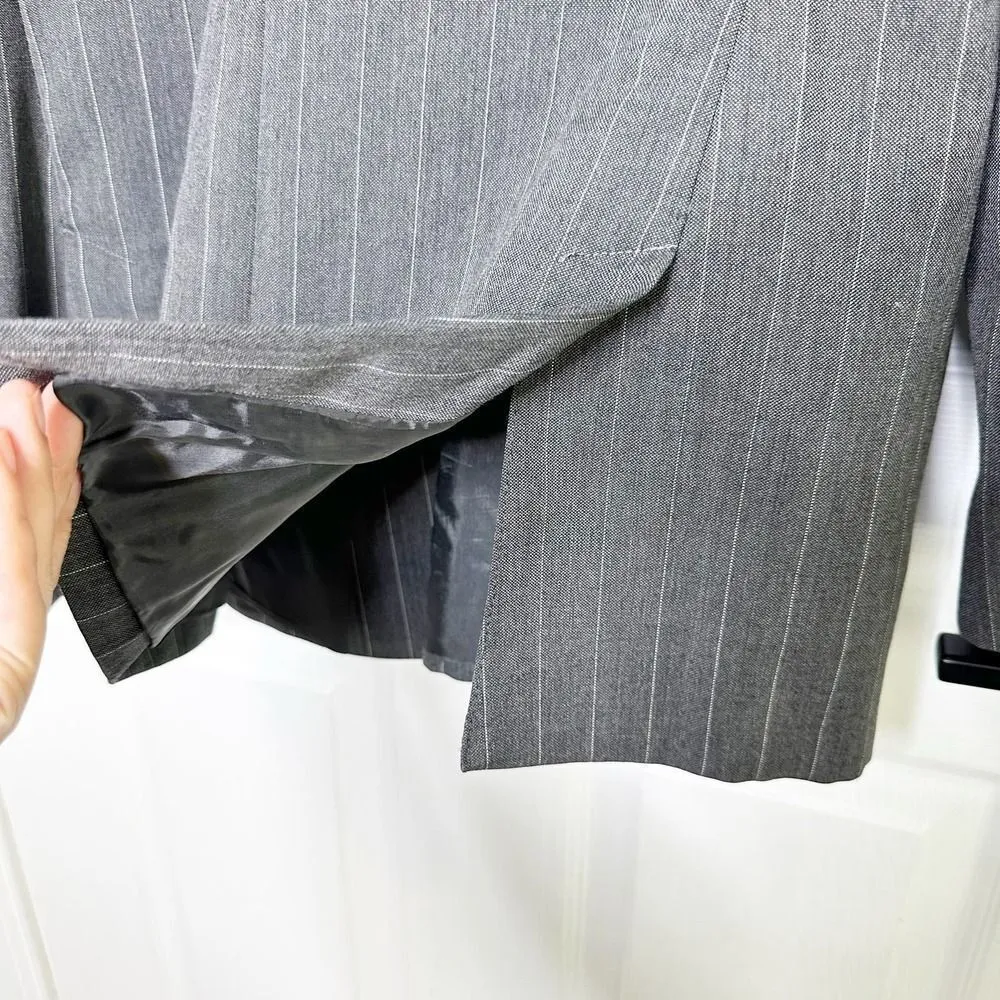 Vintage GIORGIO ARMANI Le Collezioni Virgin Wool Mohair Pinstripe Size 12 Womens - Image 8