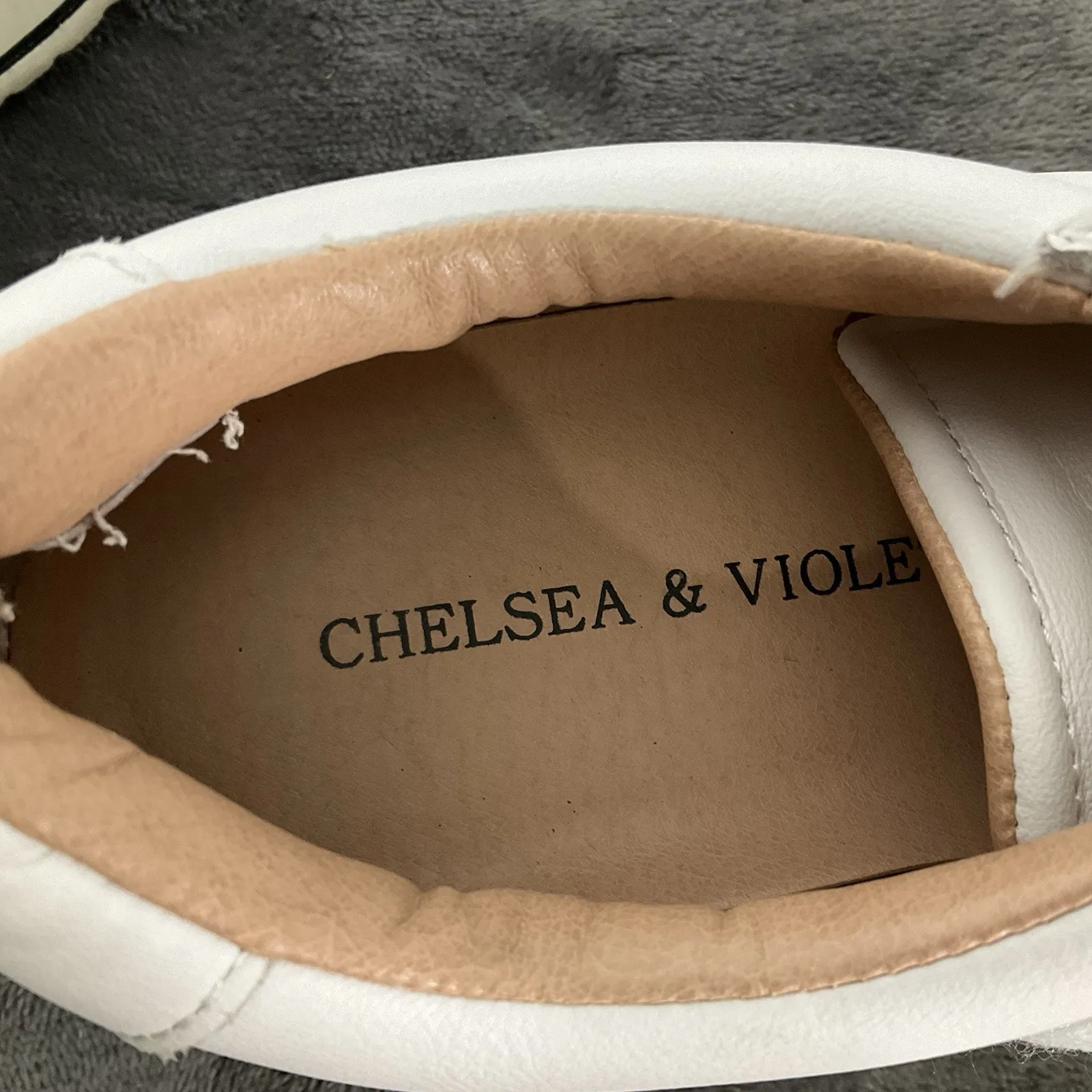 Chelsea & Violet Women's Penny Leather Platform Lace-Up Sneakers‎ White Sz 7.5M - Image 7