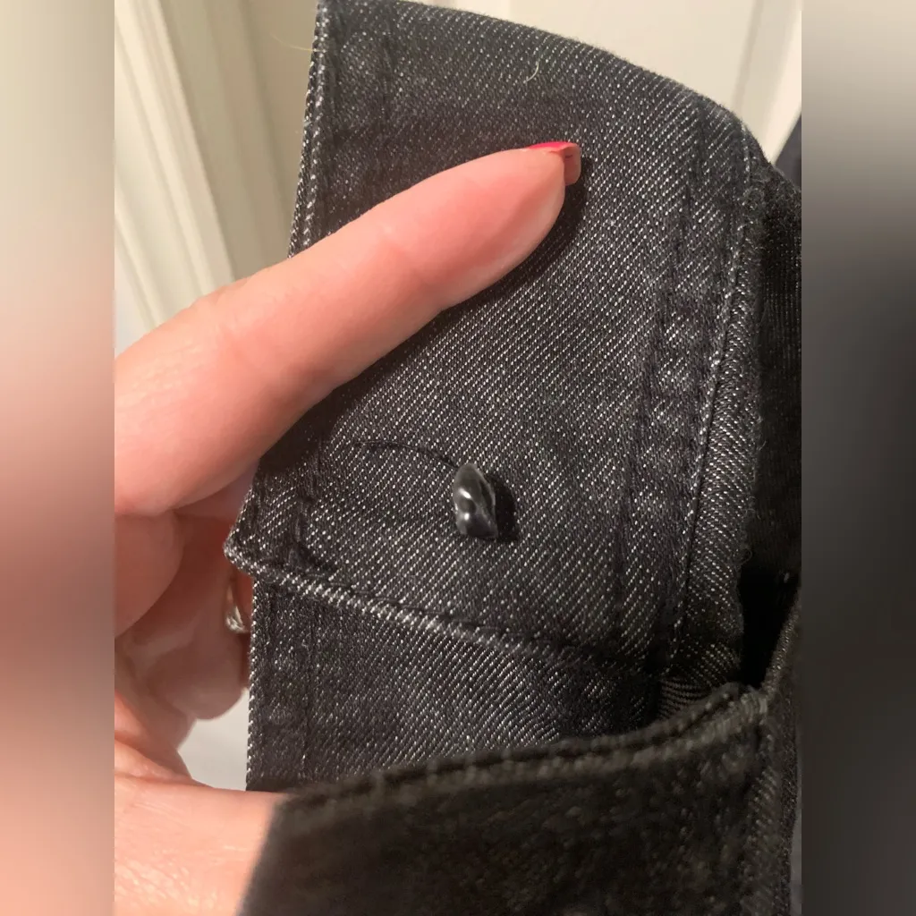 Talbots  Black Denim Jacket size 8 - Image 4