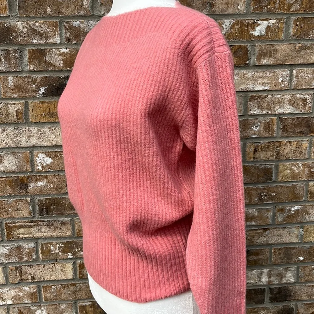 NWT Ann Taylor Factory Boatneck Long Sleeve Sweater Rose Pink - Size XS - Image 2