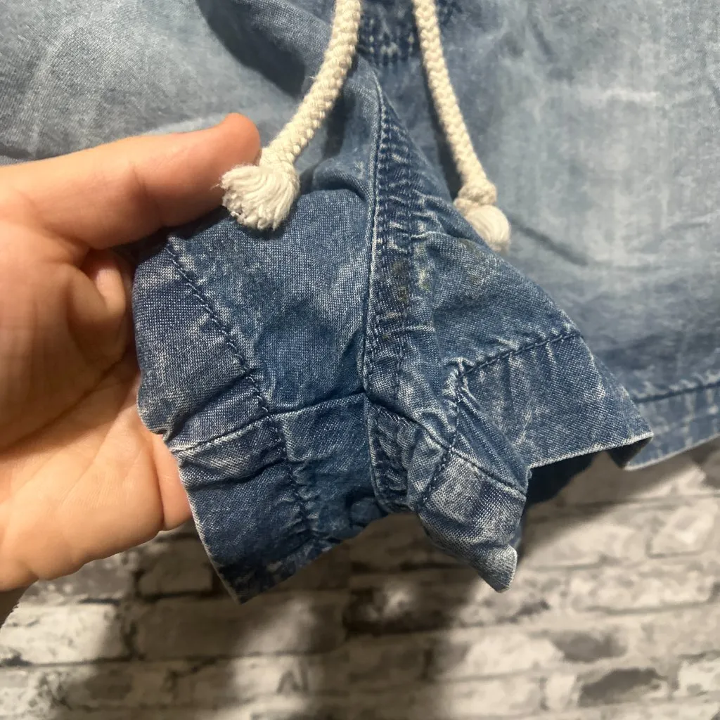 EUC Re Generation By Celebrity Pink Acid Wash Jean Shorts w/ Draw Cord Size M - Image 5