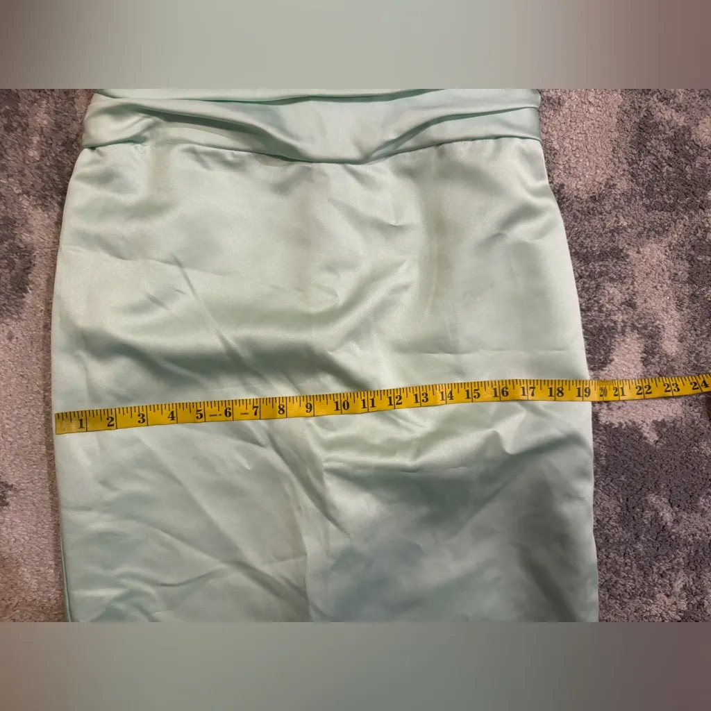 David's Bridal Light Green Midi Dress - Image 6