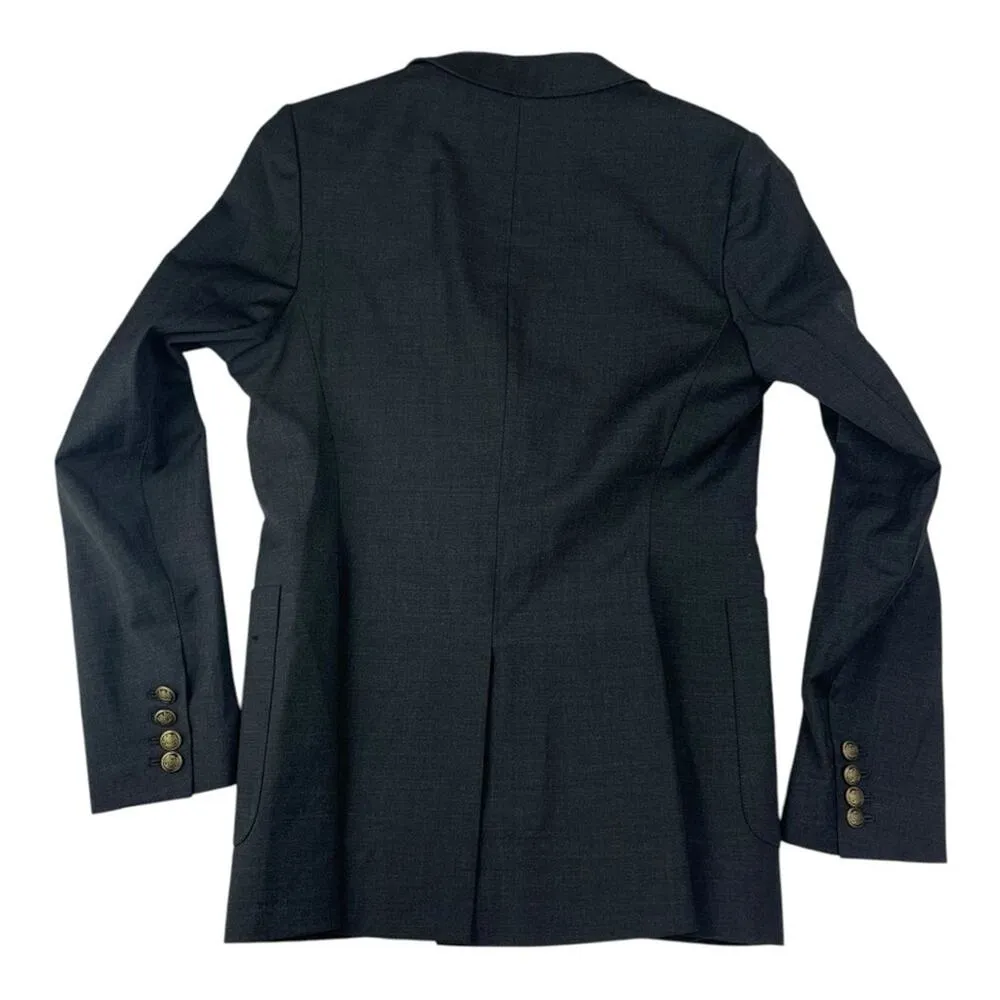 Talula women's 8 medium dark Charcoal Blazer revolve wool blend business - Image 2