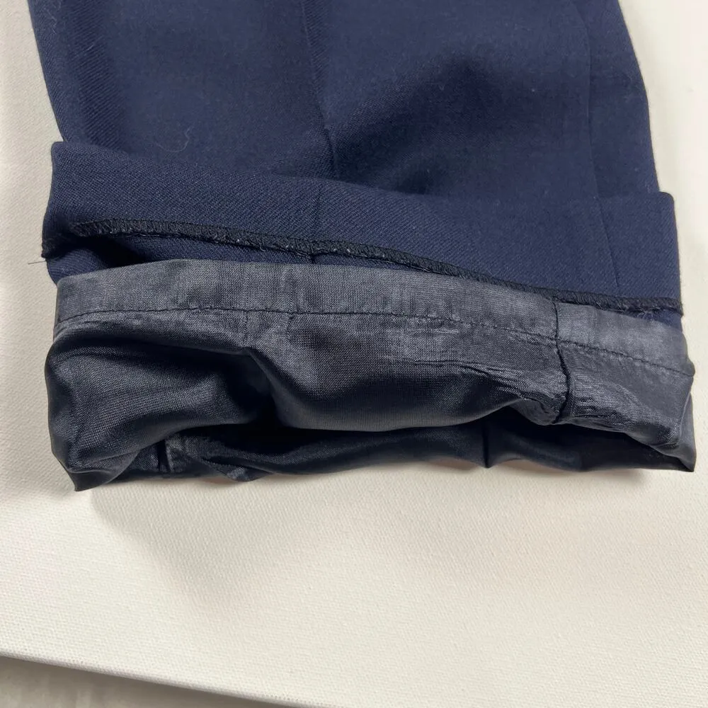 Pendleton  Virgin Wool Flat Front Fully Lined Navy Blue Dress Pants Size 10 - Image 5